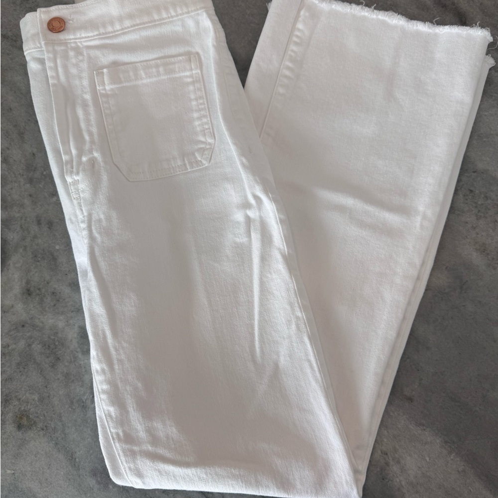 GAP Women's Cropped White Jeans